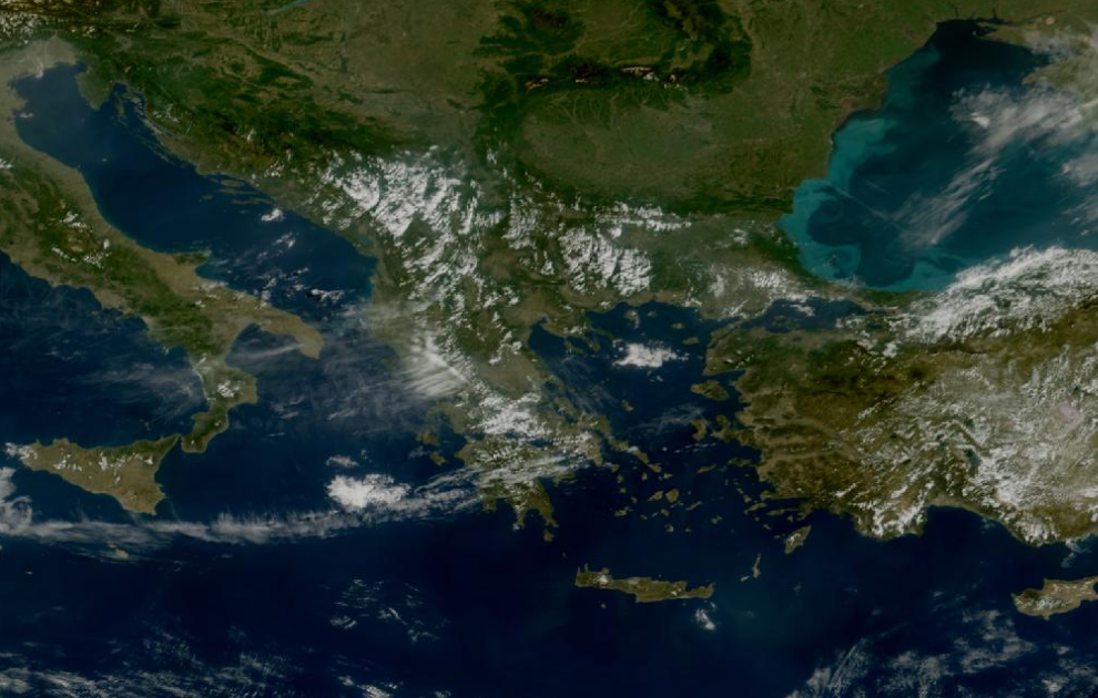Τελευταία δορυφορική εικόνα νεφοκάλυψης