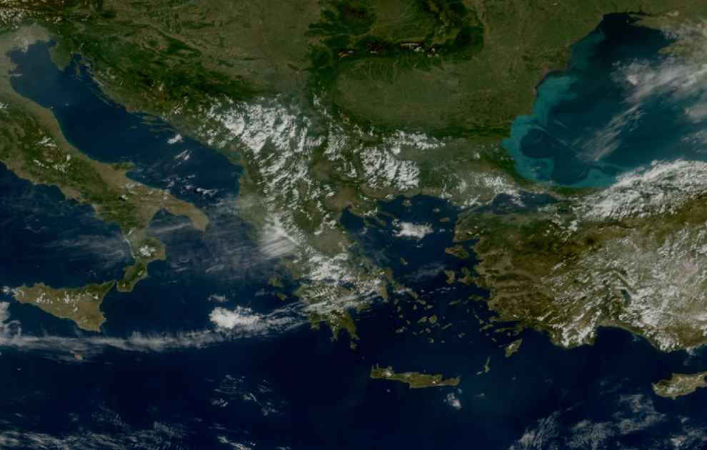 Τελευταία δορυφορική εικόνα νεφοκάλυψης
