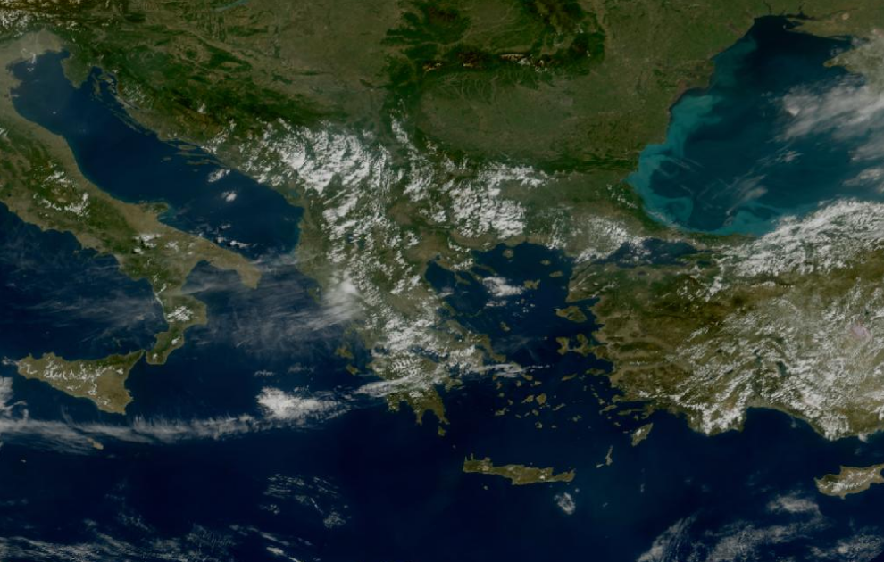 Τελευταία δορυφορική εικόνα νεφοκάλυψης