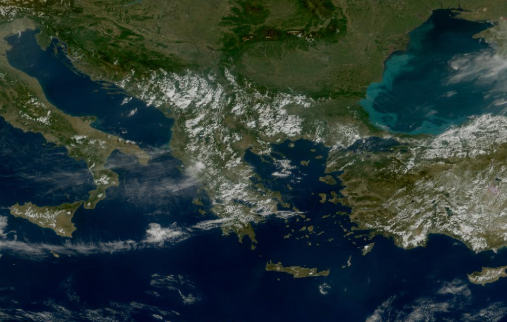 Τελευταία δορυφορική εικόνα νεφοκάλυψης