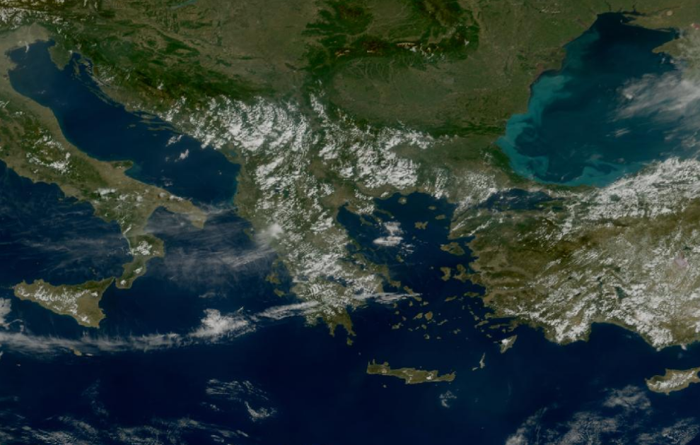 Τελευταία δορυφορική εικόνα νεφοκάλυψης