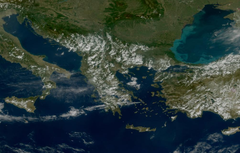 Τελευταία δορυφορική εικόνα νεφοκάλυψης