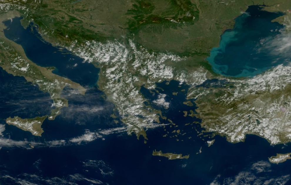 Τελευταία δορυφορική εικόνα νεφοκάλυψης