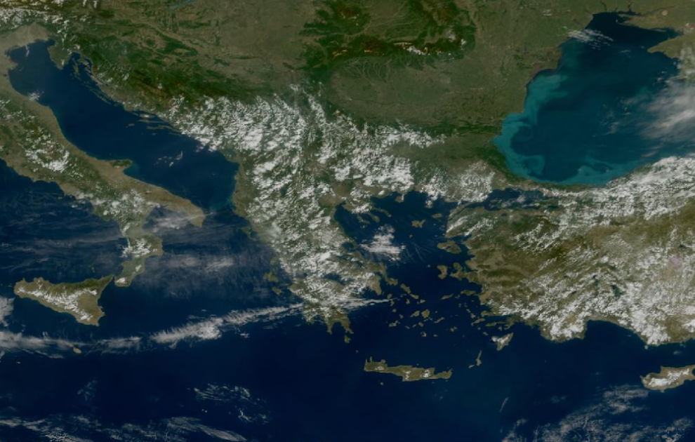 Τελευταία δορυφορική εικόνα νεφοκάλυψης