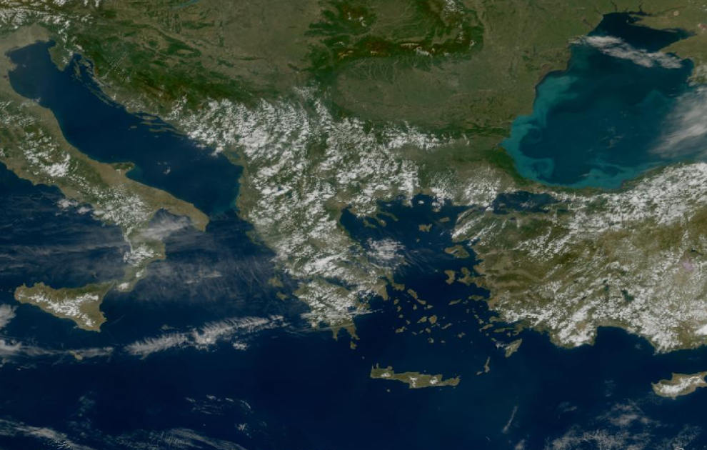 Τελευταία δορυφορική εικόνα νεφοκάλυψης