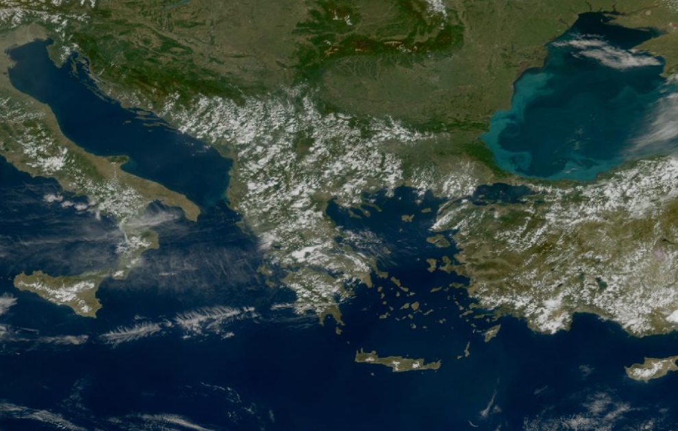 Τελευταία δορυφορική εικόνα νεφοκάλυψης