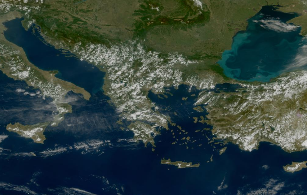 Τελευταία δορυφορική εικόνα νεφοκάλυψης