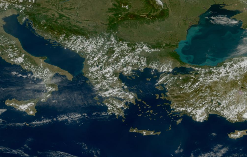 Τελευταία δορυφορική εικόνα νεφοκάλυψης