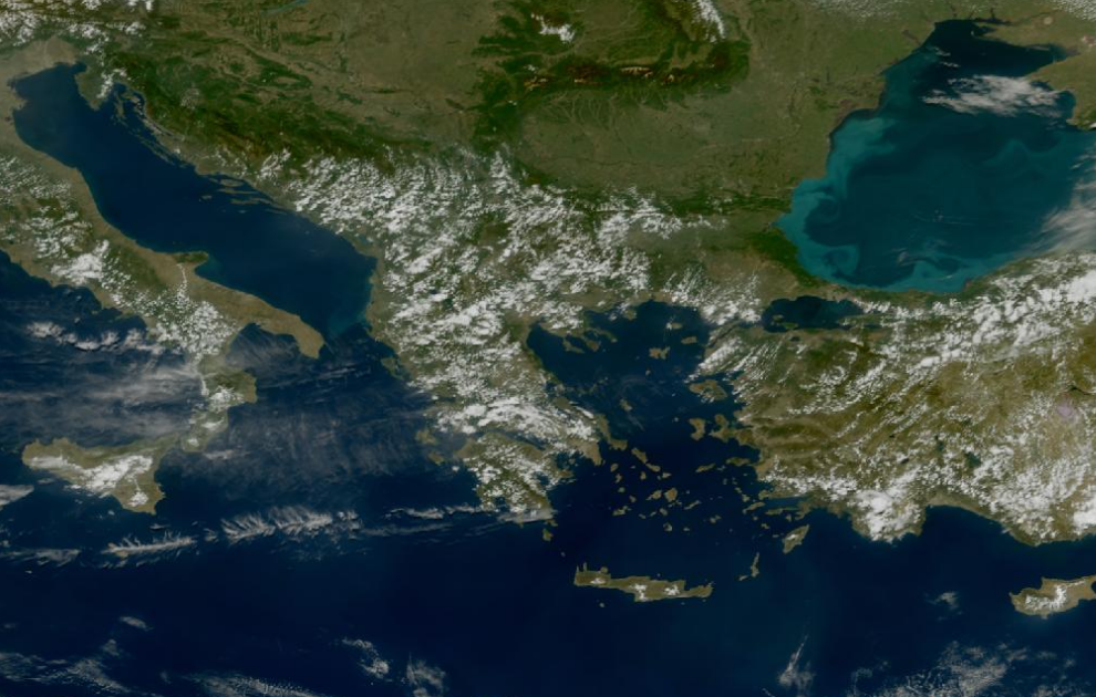 Τελευταία δορυφορική εικόνα νεφοκάλυψης