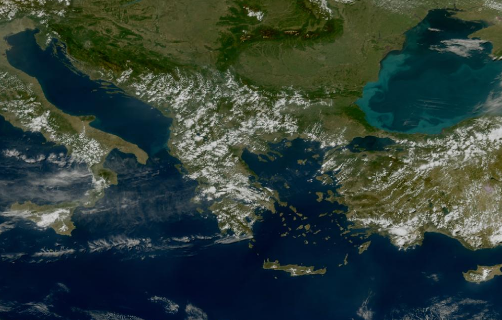 Τελευταία δορυφορική εικόνα νεφοκάλυψης