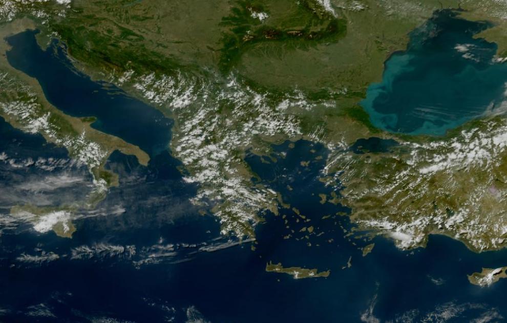 Τελευταία δορυφορική εικόνα νεφοκάλυψης
