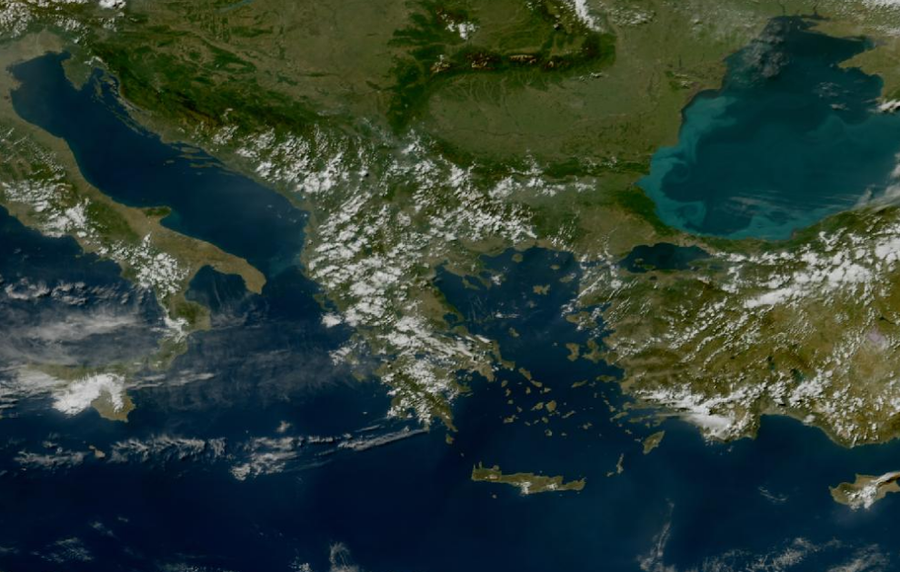 Τελευταία δορυφορική εικόνα νεφοκάλυψης