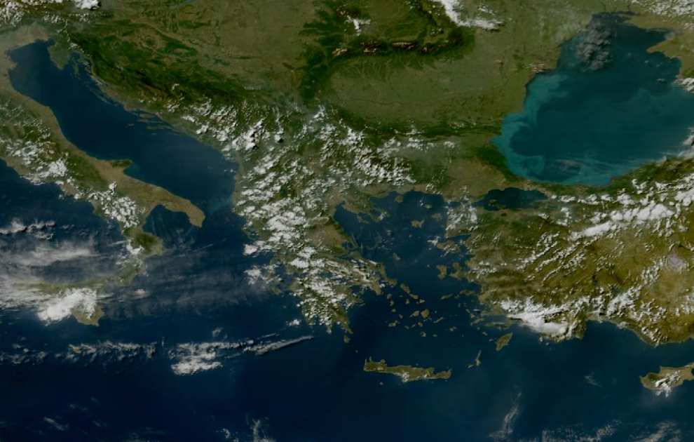 Τελευταία δορυφορική εικόνα νεφοκάλυψης