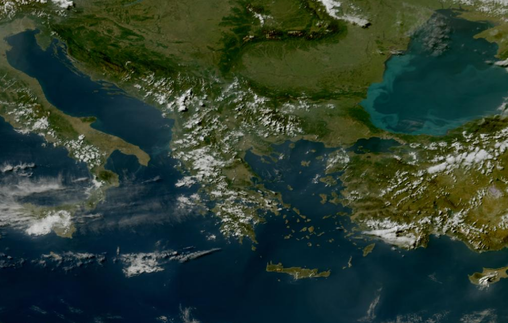 Τελευταία δορυφορική εικόνα νεφοκάλυψης