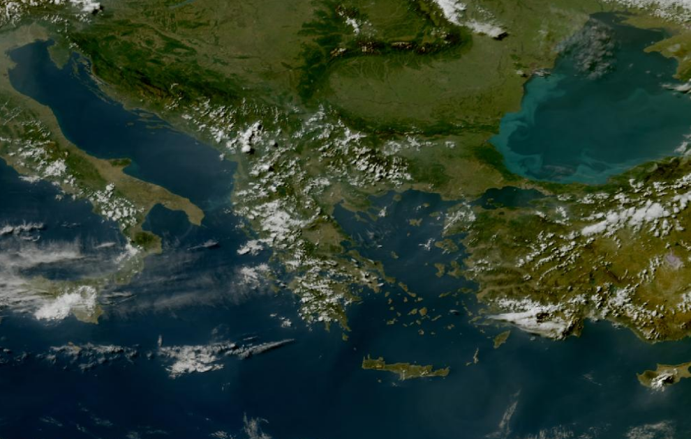 Τελευταία δορυφορική εικόνα νεφοκάλυψης