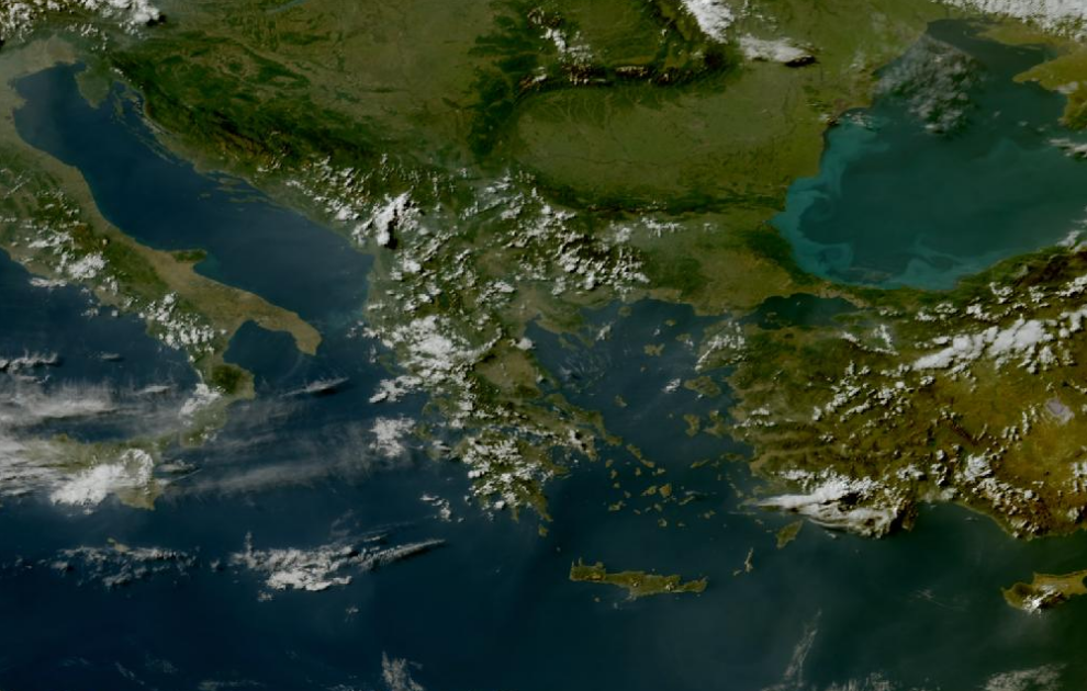Τελευταία δορυφορική εικόνα νεφοκάλυψης