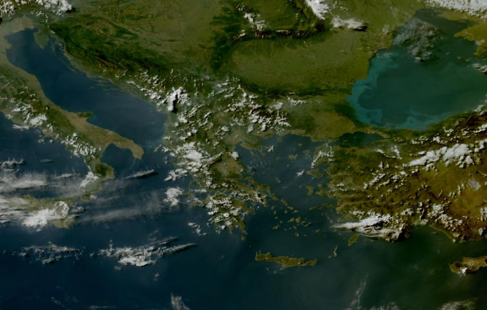 Τελευταία δορυφορική εικόνα νεφοκάλυψης