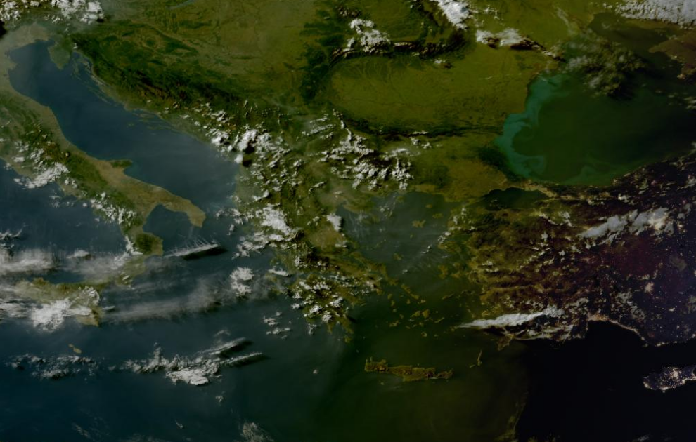 Τελευταία δορυφορική εικόνα νεφοκάλυψης