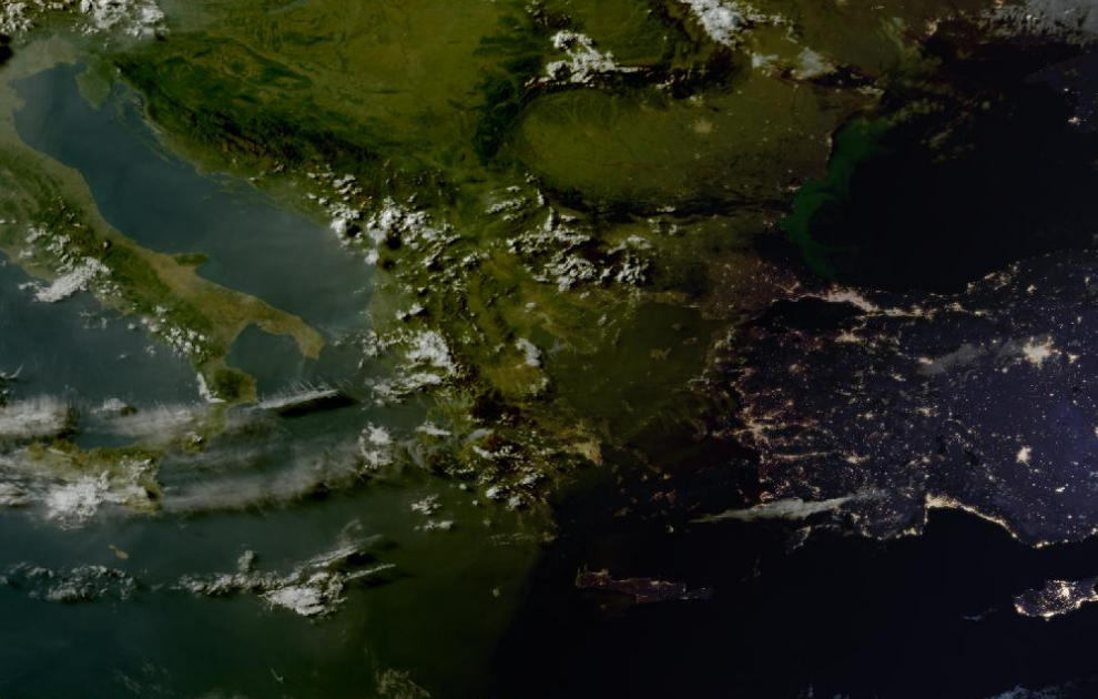Τελευταία δορυφορική εικόνα νεφοκάλυψης