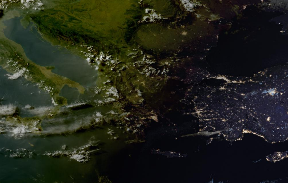 Τελευταία δορυφορική εικόνα νεφοκάλυψης