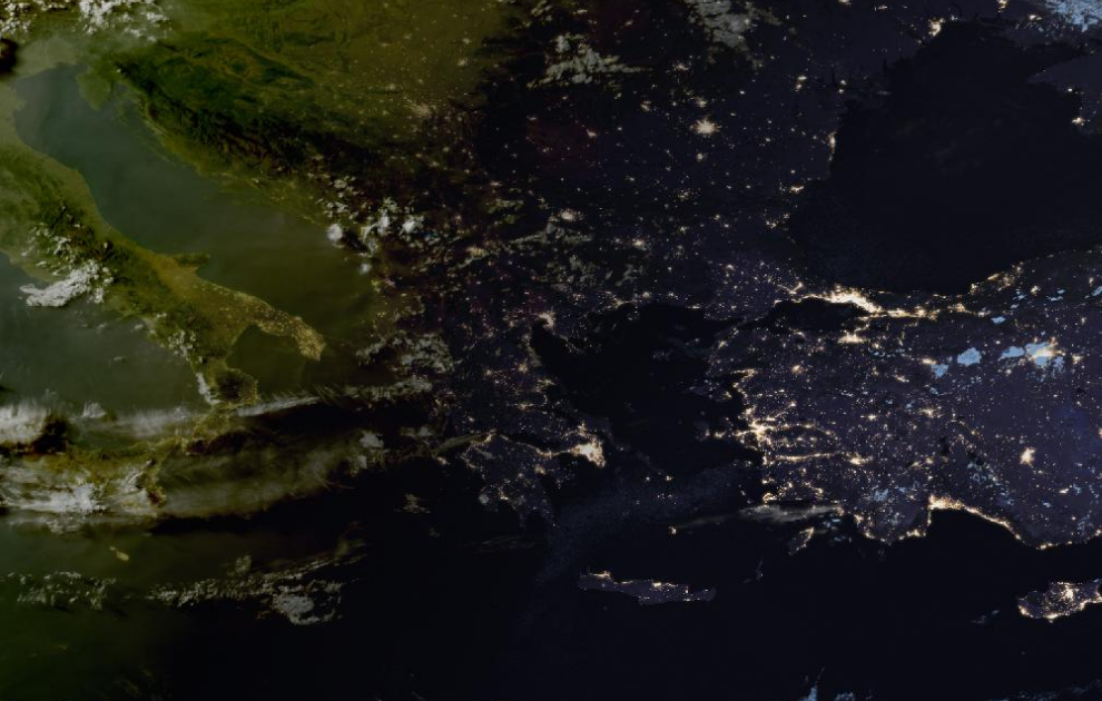 Τελευταία δορυφορική εικόνα νεφοκάλυψης