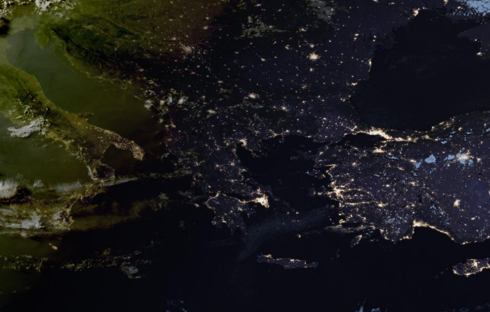 Τελευταία δορυφορική εικόνα νεφοκάλυψης