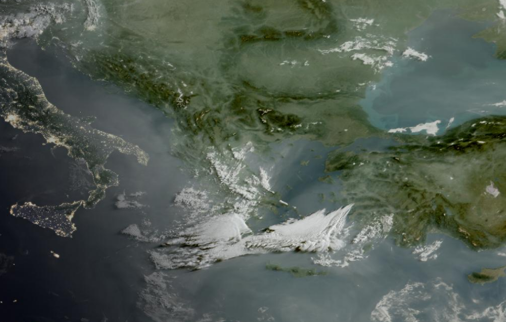 Τελευταία δορυφορική εικόνα νεφοκάλυψης