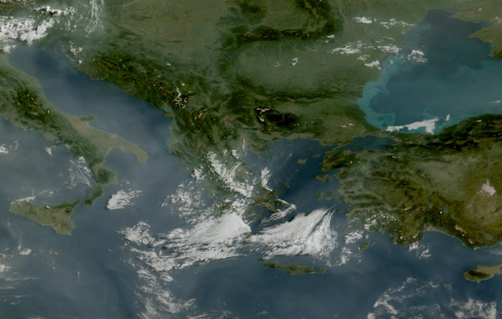 Τελευταία δορυφορική εικόνα νεφοκάλυψης