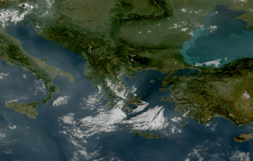 Τελευταία δορυφορική εικόνα νεφοκάλυψης
