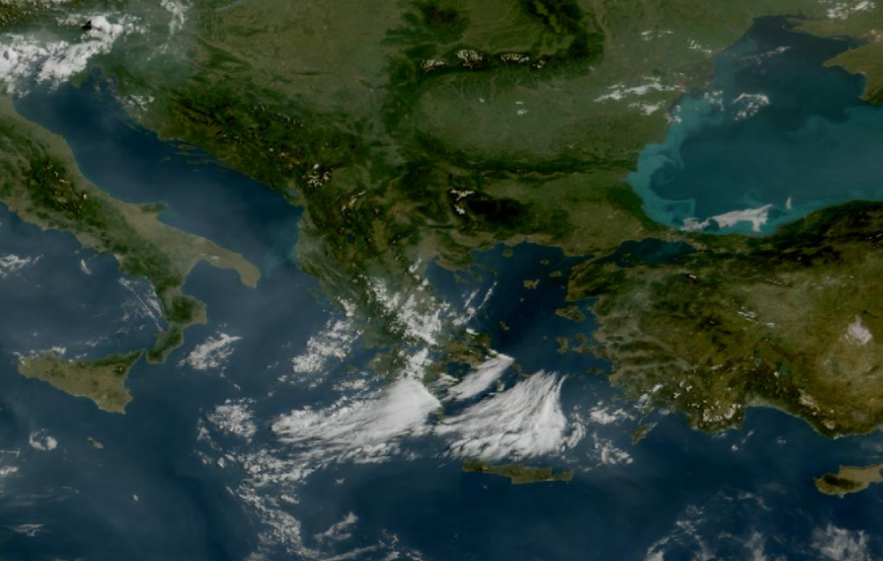 Τελευταία δορυφορική εικόνα νεφοκάλυψης