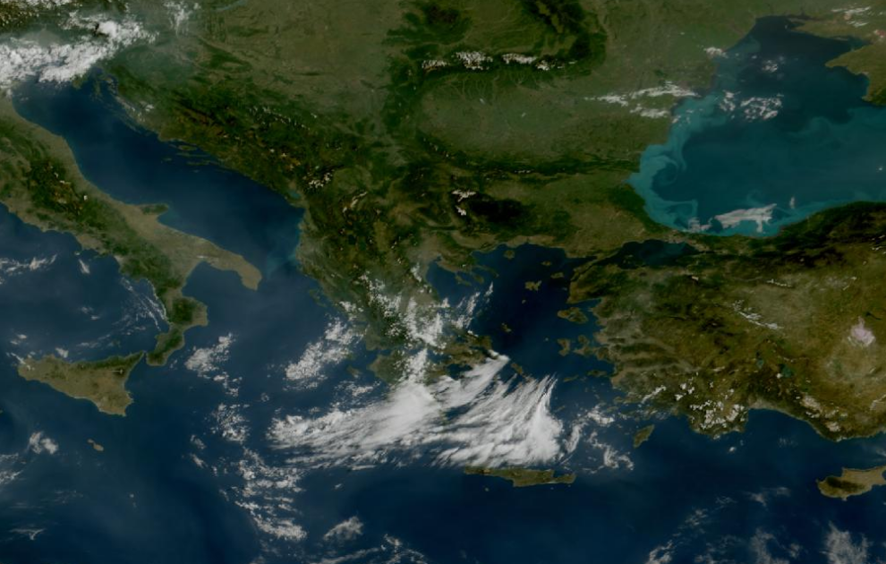 Τελευταία δορυφορική εικόνα νεφοκάλυψης