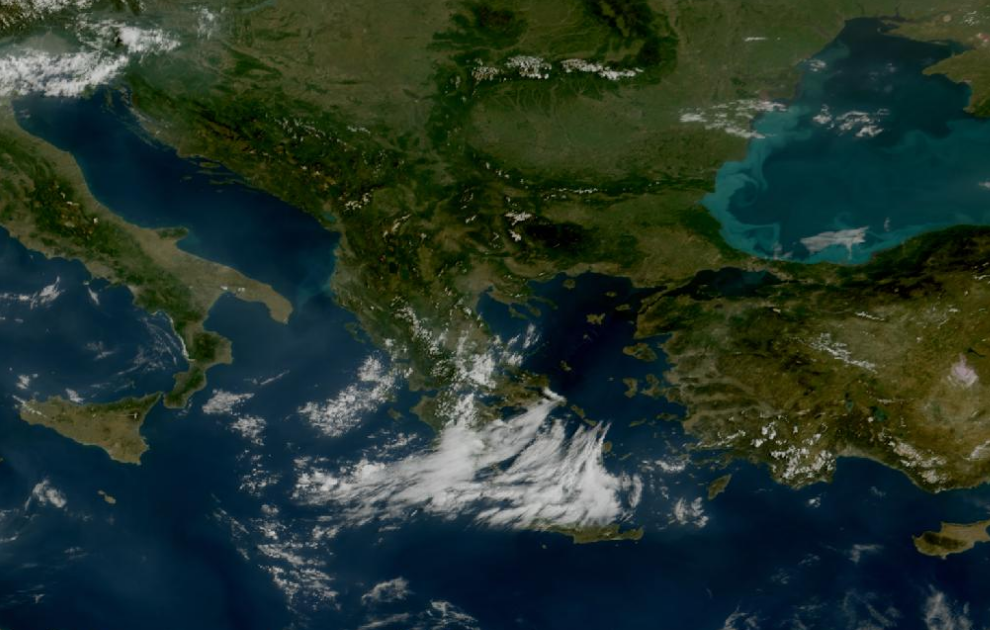 Τελευταία δορυφορική εικόνα νεφοκάλυψης