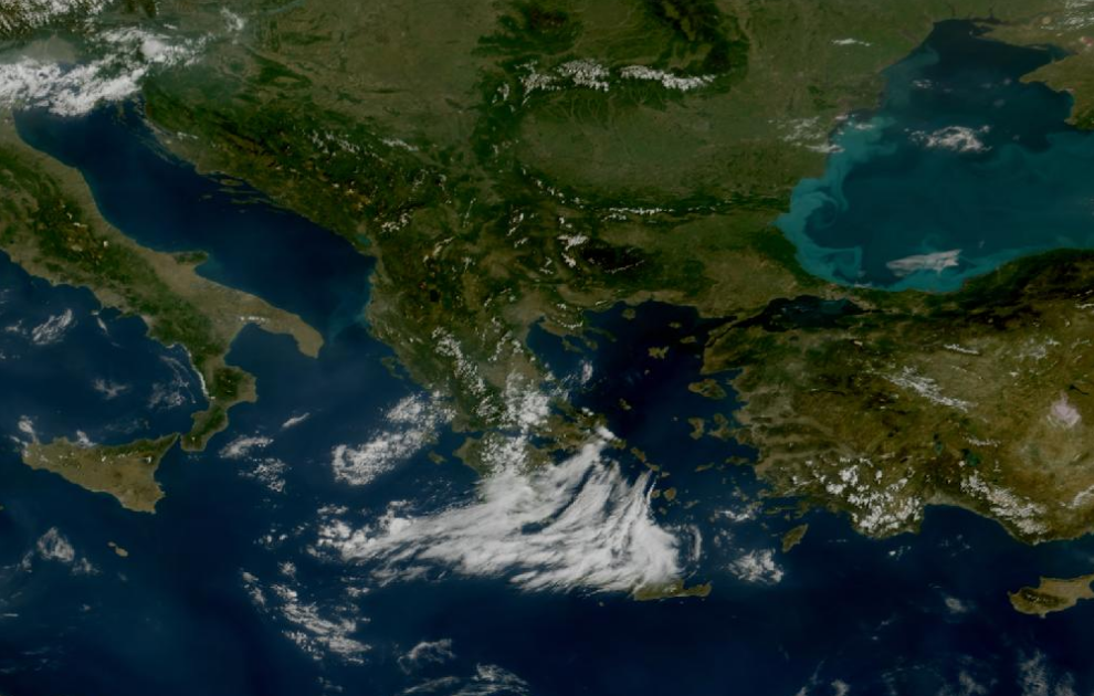 Τελευταία δορυφορική εικόνα νεφοκάλυψης