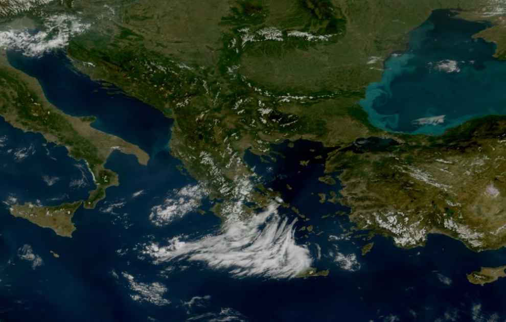 Τελευταία δορυφορική εικόνα νεφοκάλυψης