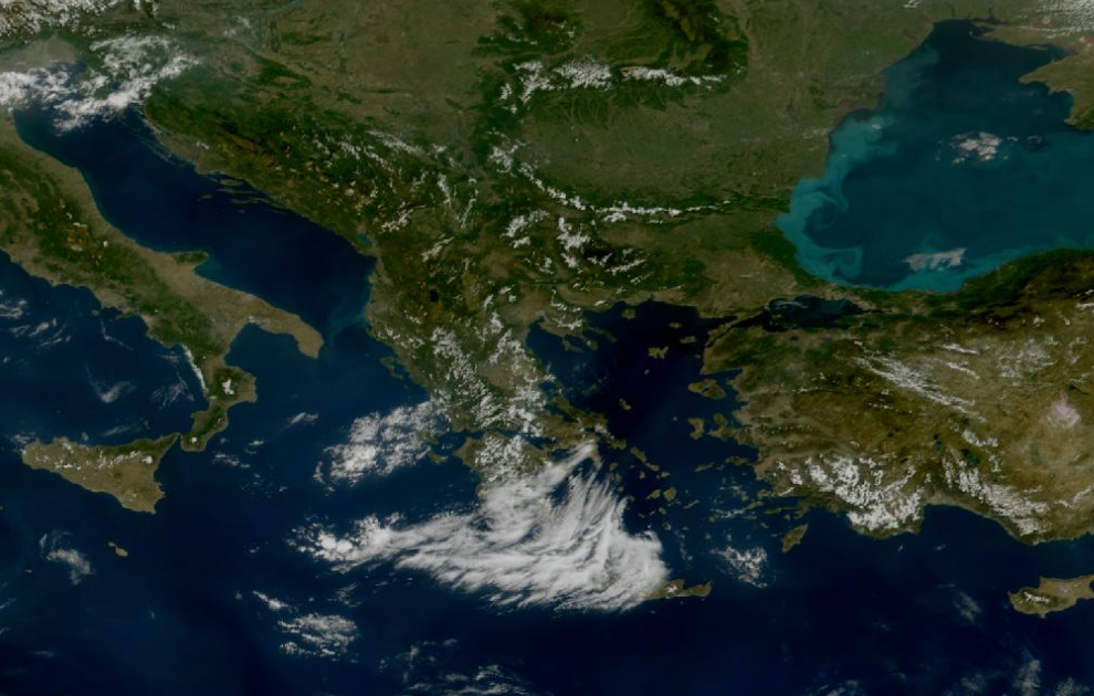 Τελευταία δορυφορική εικόνα νεφοκάλυψης
