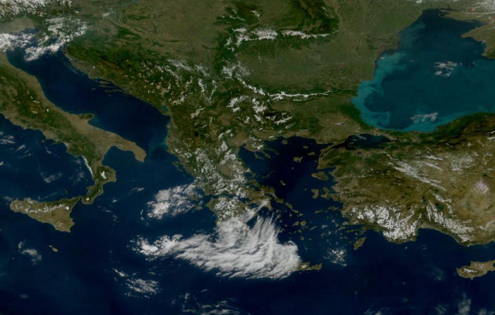 Τελευταία δορυφορική εικόνα νεφοκάλυψης