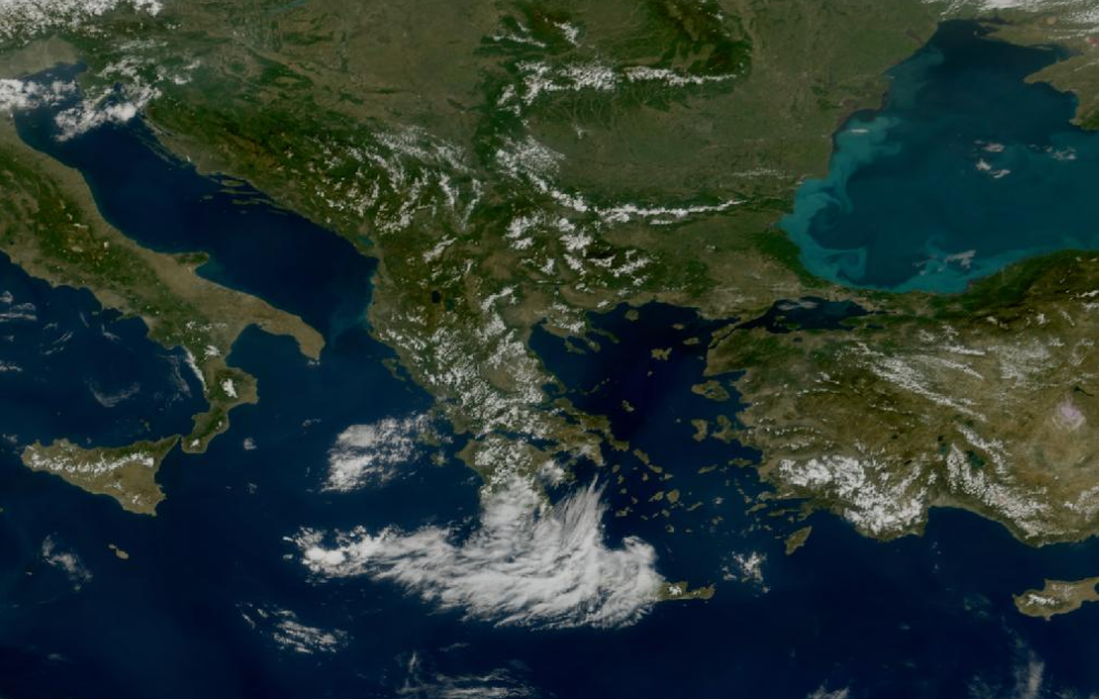 Τελευταία δορυφορική εικόνα νεφοκάλυψης