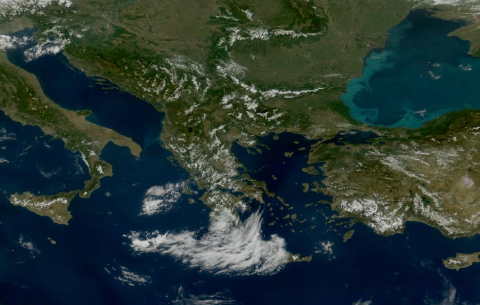 Τελευταία δορυφορική εικόνα νεφοκάλυψης