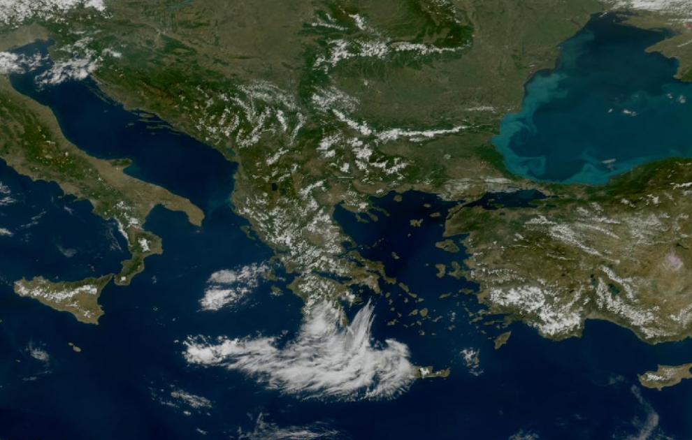 Τελευταία δορυφορική εικόνα νεφοκάλυψης