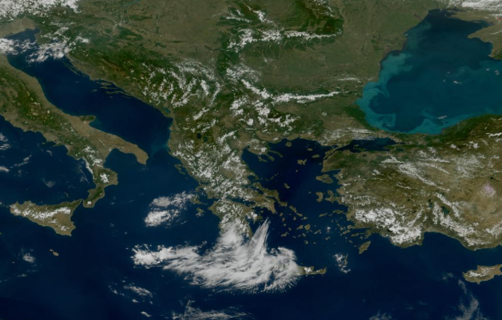 Τελευταία δορυφορική εικόνα νεφοκάλυψης