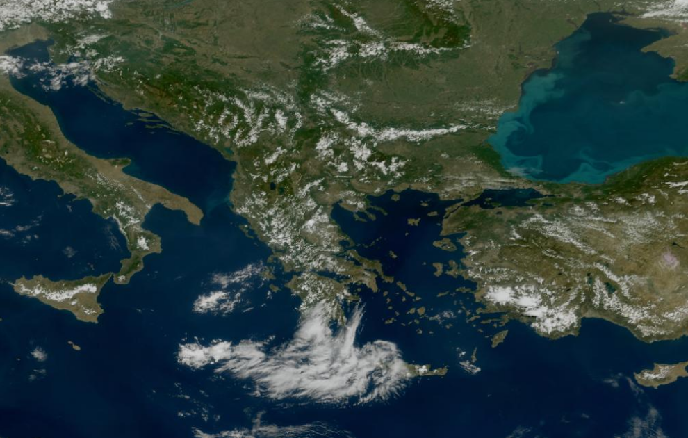 Τελευταία δορυφορική εικόνα νεφοκάλυψης