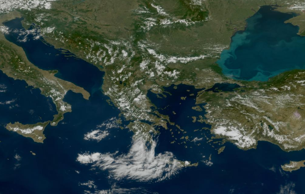 Τελευταία δορυφορική εικόνα νεφοκάλυψης