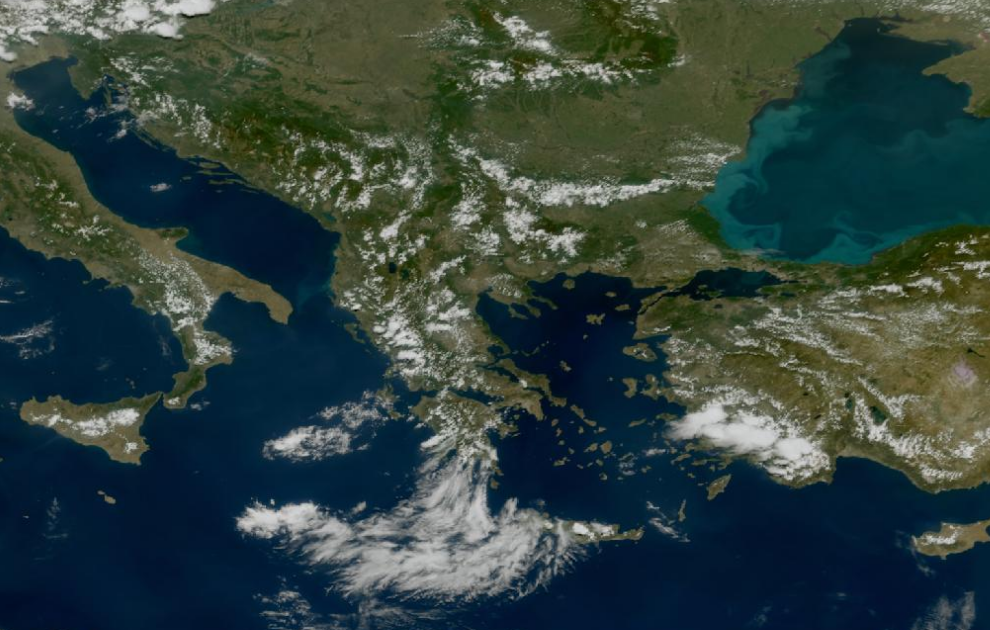 Τελευταία δορυφορική εικόνα νεφοκάλυψης