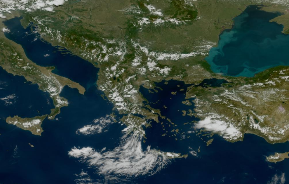 Τελευταία δορυφορική εικόνα νεφοκάλυψης