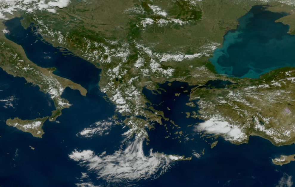 Τελευταία δορυφορική εικόνα νεφοκάλυψης