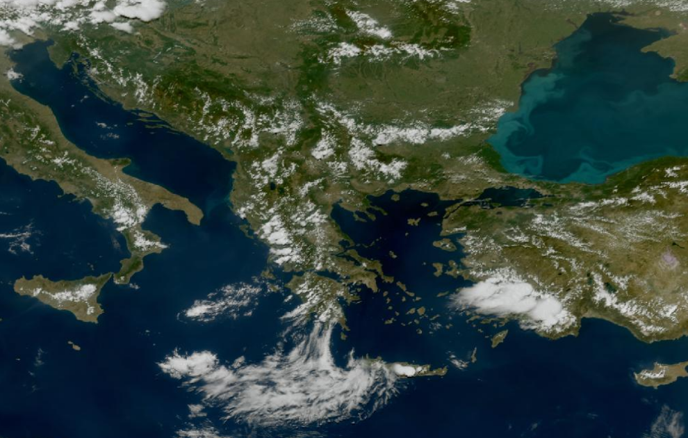 Τελευταία δορυφορική εικόνα νεφοκάλυψης