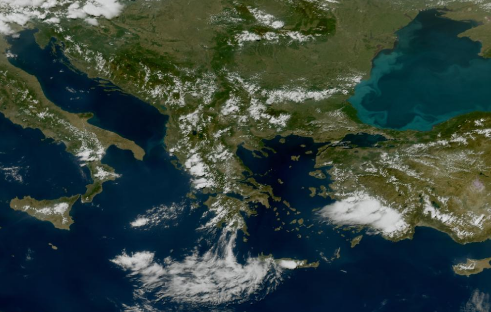 Τελευταία δορυφορική εικόνα νεφοκάλυψης