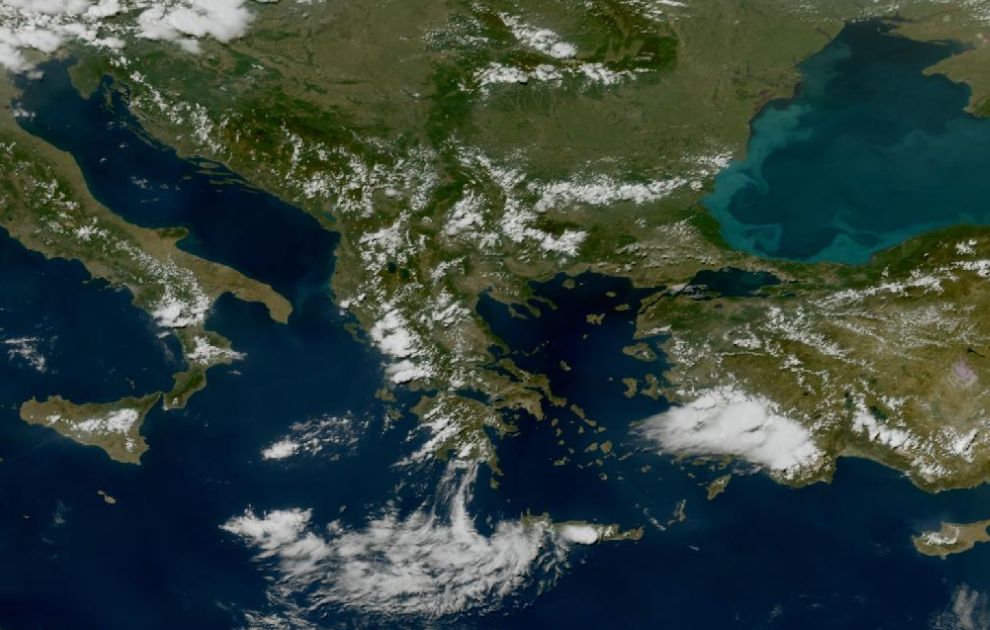 Τελευταία δορυφορική εικόνα νεφοκάλυψης