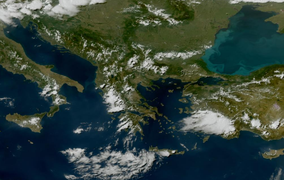 Τελευταία δορυφορική εικόνα νεφοκάλυψης