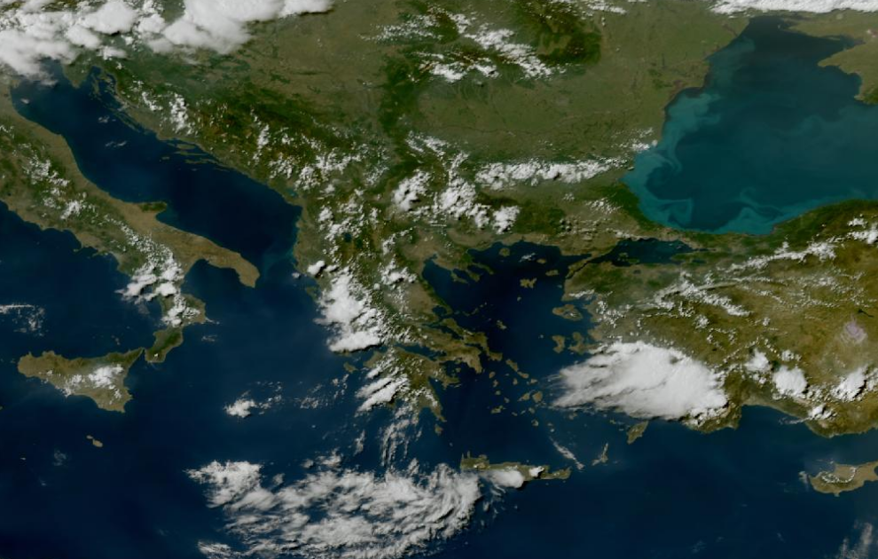 Τελευταία δορυφορική εικόνα νεφοκάλυψης